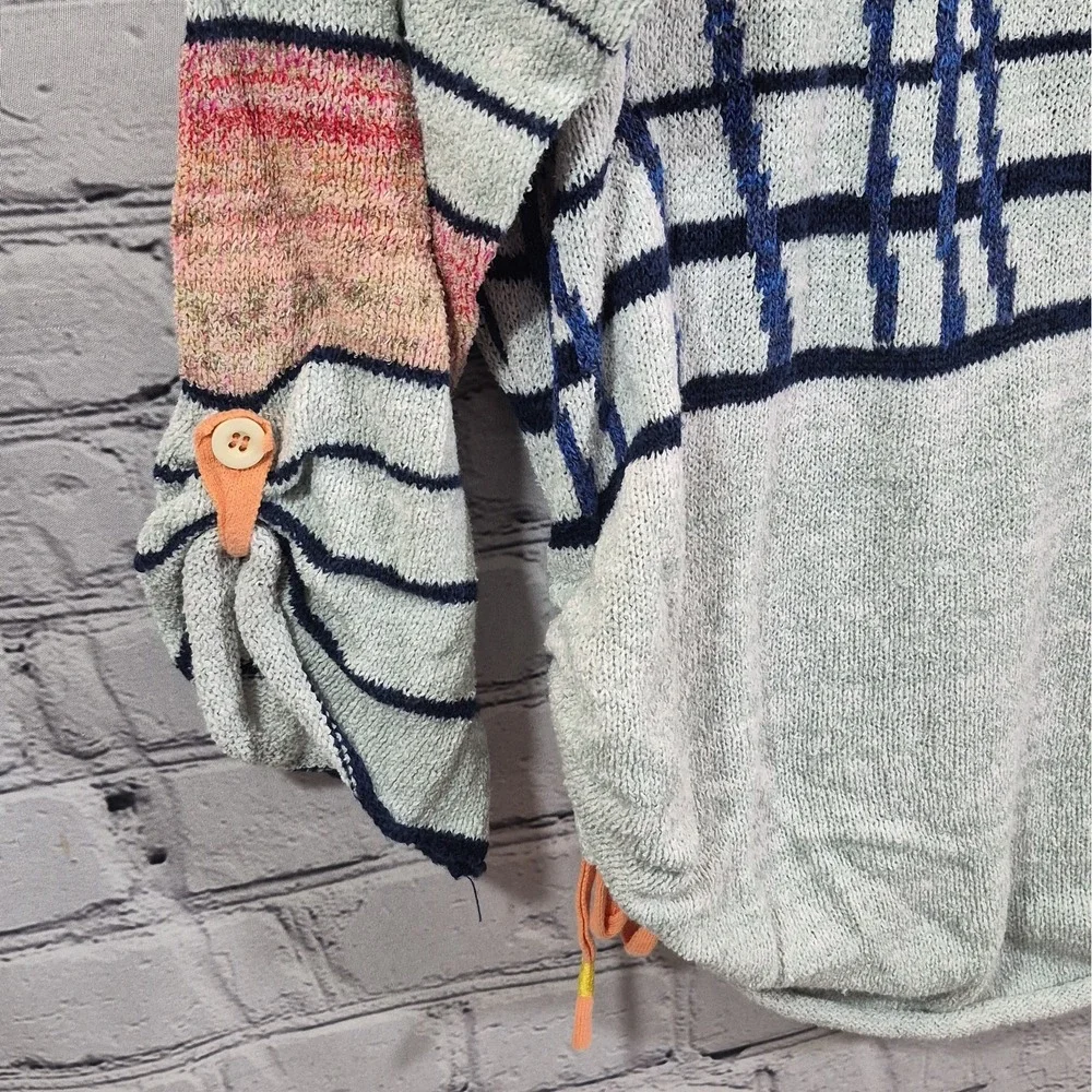 Free People Palm Breeze Sweater Womens Sz S Knit Beach Pullover Coastal Boho